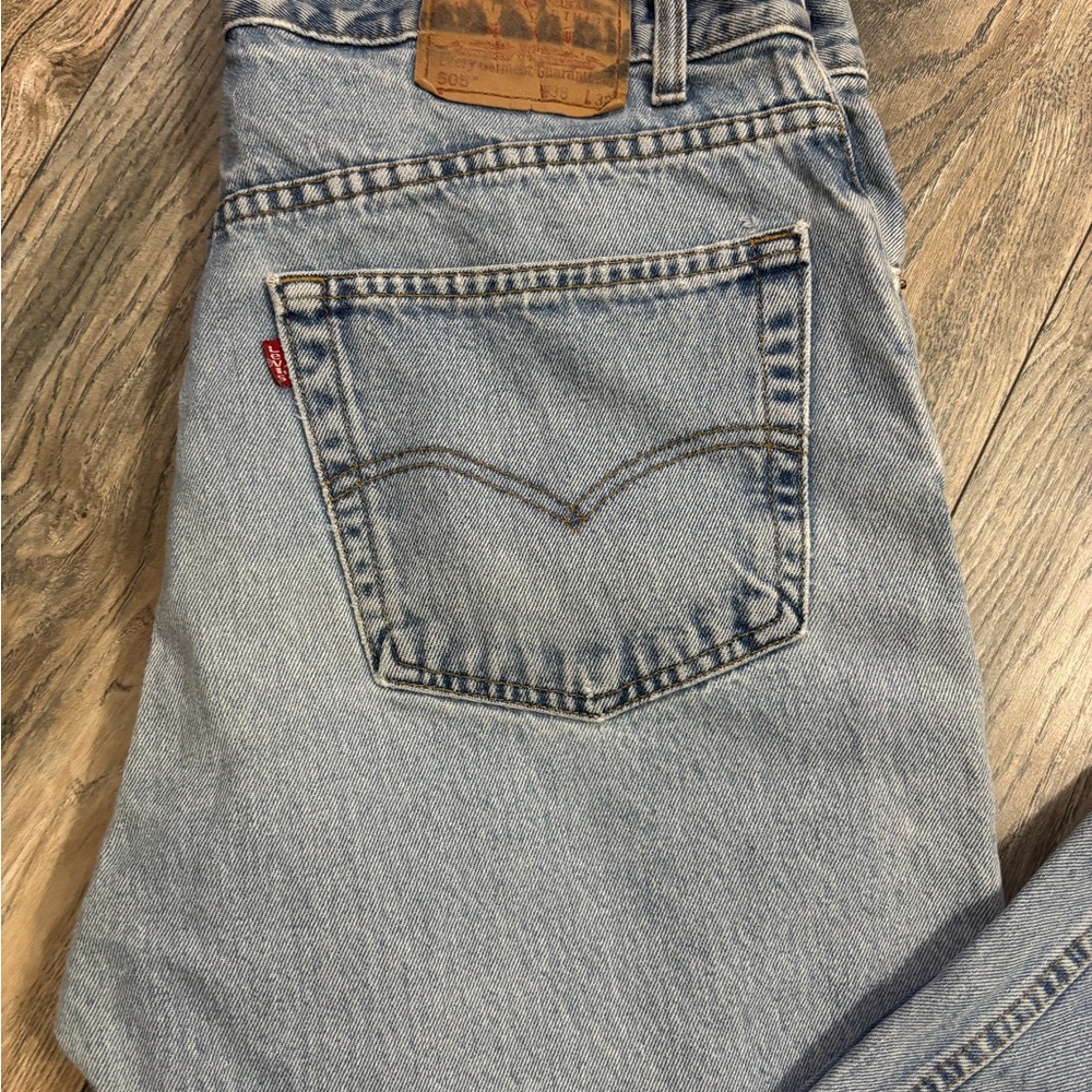 Levis 505 Vintage MADE IN USA Mens Cotton Blue Jeans Straight Size 38 X 32